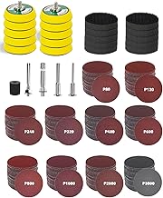 325 Stück 50mm Klett Schleifpapier Set, Schleifscheiben für Dremel Schleifaufsätze, Akkuschrau…