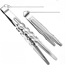 Shisha Zangen,2 Pack Zange Set Kohlezange Edelstahl Metall Zangen Kohlezangenhalter Zubehör für…