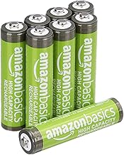 Amazon Basics 8er-Pack wiederaufladbare AAA-NiMH-Akkus mit hoher Kapazität, 850 mAh, 1,2 V, bis …