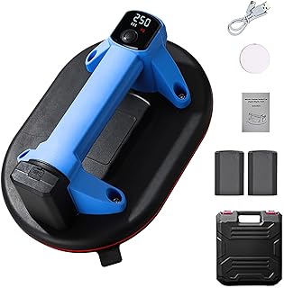Akku Saugheber, 300 kg Tragkraft, Elektrischer Vakuumheber mit LCD-Anzeige & 4000 mAh Akku, Auto …