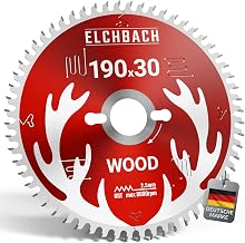 Holz Kreissägeblatt 190×30 mm Hartmetall – Ideal für Hart- und Weichholz – Sägeblatt 190×30 H…