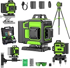 Kreuzlinienlaser Grün 16 Linien Nivellierlaser, 4 x 360 ° Laser Wasserwaage, Linienlaser Kreuzl…