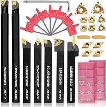 Donken Drehwerkzeughalter Set 12mm, Inhalt 7 Stk.12mm Schaft-Bohrstangenhalter,14 Stk. Hartmetall…