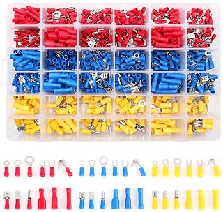 840 Stück Kabelschuhe Set – 36-teilig isoliert mit Butt-, Ring-, Gabel-, Kugel- und Schnellverbi…