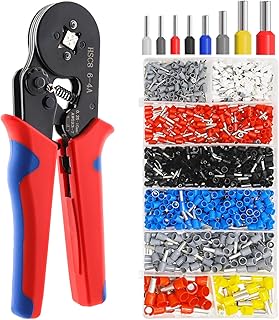 LUZOON Kabelschuhe Crimpzange Aderendhülsen Set 1400 Stück, Crimpzange Kabelschuhe Set Crimp Za…