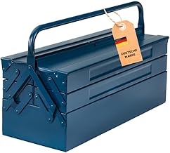 Dönges Metall Werkzeugkasten leer mit 6 Fächern | HxBxT 53 x 20 x 20cm, mit 21 L Volumen | Robu…