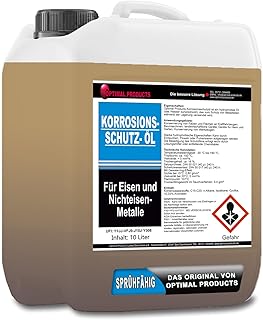 Optimal Products Korrosionsschutzöl 10l I Sprühöl Korrosionsschutz mit rosthemmender Wirkung I…
