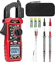 KAIWEETS Stromzange AC DC, Strommesszange True-RMS 4000 Zähl, Zangenamperemeter Taschenlampe Hin…