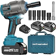 Yofuly Akku Schlagschrauber 1200Nm kompatibel mit Makkita 18V Akku, 1/2″ Bürstenlos Schlagschrau…