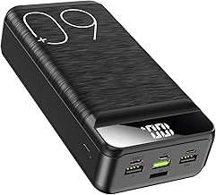 Power Bank 60000mAh 22,5W Schnellladung Tragbares Ladegerät USB-C Schnellladung mit 4 Ausgängen…