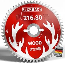 Holz Kreissägeblatt 216×30 mm Hartmetall – Ideal für Hart- und Weichholz – Sägeblatt 216×30 H…