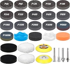 174 Stück Polieraufsatz Akkuschrauber 75mm Schleifpads Klett 60-10000 Körnung Nassschleifpapier…