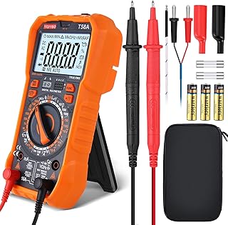 Digital Multimeter, 9999 Zählungen True RMS Multimeter, Manuelle Bereichswahl, Voltmeter-Tester,…