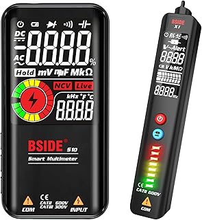 BSIDE Digital Multimeter & Spannungsprüfer KIT mit Großem Farb Display Automatisches Taschenmul…
