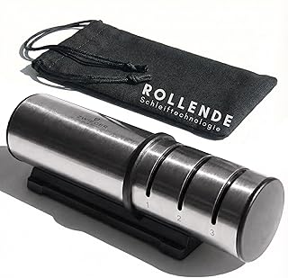 ZWIEGER Diamant Messerschärfer Profi mit Rollschleifer-Technologie | Messerschleifer mit 3 Stufe…