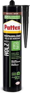 Pattex Montage Holz, starker Montagekleber für Holz und Holzwerkstoffe, wetterbeständiger Baukl…