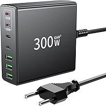FINIBO USB C Ladegerät 300W: 7-Ports USB schnellladegerät mehrfach mit 4 USB-C und 3 USB-A, USB…