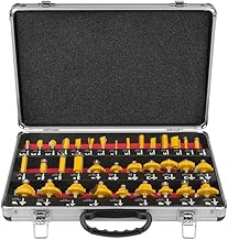 Hoteche Fräser Set für Oberfräsen 35-teilige, Schaft 8mm Oberfräser Set Holzbearbeitung Swerk…