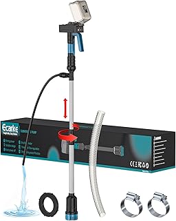 Ecarke Akku-Regenfasspumpe kompatibel mit Makita 18V – Fördermenge 3000 L/h, 8 m Förderhöhe,…