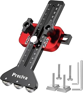 Tischkreissägenführung, Fräsanschlag Sägeanschlag mit 3 Rollen 9,5×19 mm U-Schlitz / 6×9 mm T…
