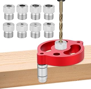 Holzbearbeitungs Bohrvorrichtung, Präzisions Bohrführungs-Set mit 3/4/5/6/7/8/9/10 mm Austausch…