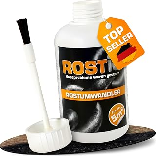 Rostio Rostumwandler 250 ml – Rostentferner mit Pinsel – Rostkonverter & Grundierung – für…