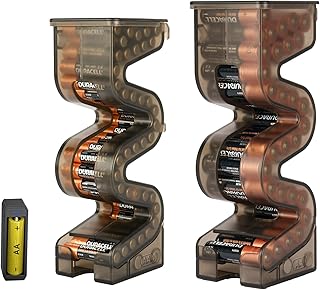 (2 Pack) AAA Batterie Organisationskoffer + AA Batterie Aufbewahrungsbox | KIWIFOTOS Batterie Auf…