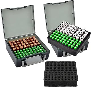 2 Stück Batterie Aufbewahrungsbox, Batteriebox Kunststoff, Batterie Organizer, Akku Aufbewahrung…