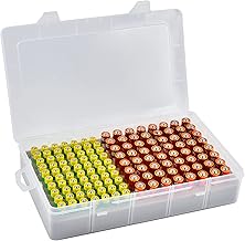 Batterie Aufbewahrungsbox, Batterie Box für 134 Stk. AA & AAA Batterien, Tragbare Garage-Organis…