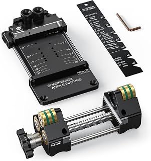 HONGDUI Schleifhilfe Stechbeitel Kit, mit Schärfhalter, Winkelvorrichtung, Schnelle Winkeleinste…