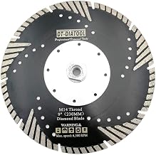 DT-DIATOOL Diamant Trennscheibe 230 mm x M14 Turbo Sägeblatt mit Schutzzähne zum Schneiden Schl…