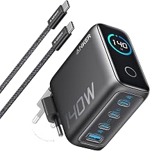Anker 140W USB C Ladegerät, Laptop Ladegerät, 4-Port Multi-Geräte Netzteil | Smart Display und…