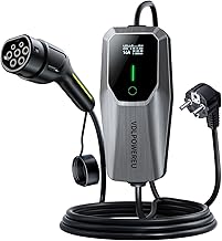 Ladekabel Typ 2, 3.6KW /5M Ladekabel Elektroauto, 6A-16A LED-Anzeige Tragbare EV Ladegerät, VDLP…