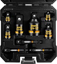 9tlg Schlagadapter-Reduziersatz für 1/4″, 3/8″, 1/2″ und 3/4″ Antriebsgrößen, mit tiefgeprägt…