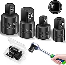 4 Stück Stecknuss Adapter Satz für Steckschlüsseln | 1/4 Zoll auf 3/8 Zoll, 1/2 Zoll auf 3/8 Z…