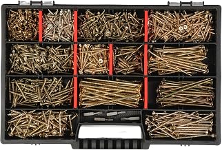 Holzschrauben Set XXL Sortiment, 1000-teilig, Torx Antrieb, Spanplattenschrauben 3×12 bis 4,5x80m…