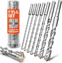 BAUBECK SDS Plus Bohrer Set für Beton [7tlg – Ø6-14 & 160mm lang] 4 Schneiden – Langlebige Beto…