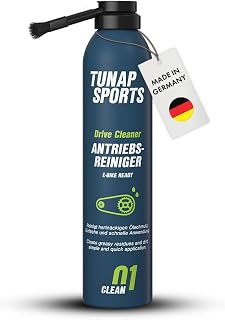TUNAP SPORTS Antriebsreiniger – 300 ml | Perfekte Reinigung von Kette und Ritzel am Rad mit Pinse…