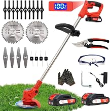OUTIGO Akku-Rasentrimmer, batteriebetriebener Rasentrimmer mit 21 V, elektrischer Rasentrimmer oh…
