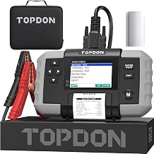TOPDON BT600 Batterietester KFZ 12V 24V, 3,5″ Farbdisplay mit Drucker