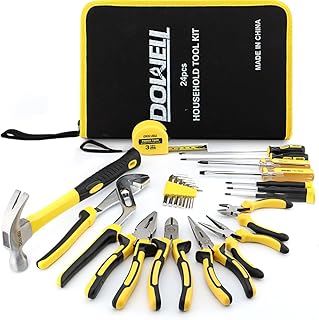 Dowell 24-teiliges Hausbesitzer-Werkzeug-Set, Heimreparatur-Handwerkzeug-Set mit tragbarer Werkze…