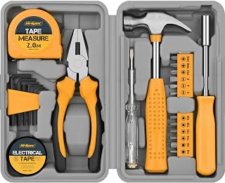 Hi-Spec Haushaltswerkzeug-Set für Frauen, mit Hammer, Bits und Zange, Gelb