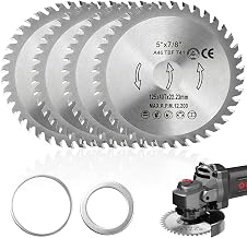 4 Stück Sägeblatt für Winkelschleifer 125×22.23mm, 40 Zähne Kreissägeblatt