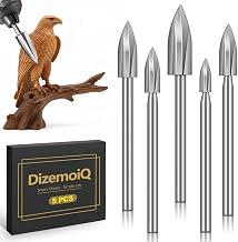 5 Stück HSS Schnitzwerkzeuge Set mit 3mm Schaft Präzisions Holzfräser für Dremel Rotationswer…