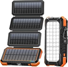 BLAVOR Solar Powerbank 20000mAh Solarladegerät mit 4 Solarpanel und USB C Ausgängen PD 18W Schn…
