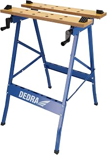 Dedra Werkbank Arbeitstisch max. Belastung 100kg Tragkraft-Große Arbeitsfläche-Aufgedruckte Ska…
