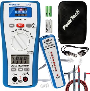 PeakTech 3365 – Digital Multimeter 2000 Counts CAT III 600V mit LAN Tester