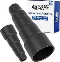 Universal Staubsauger Adapter, 2 Stück, Schwarz, kompatibel mit Bosch, Makita, Kärcher, uvm., 5…
