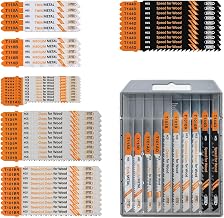 BGTEC Stichsägeblätter Set 50tlg. T-Schaft 40x Holz + 10x Metall