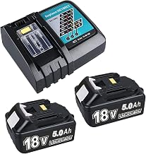 2 Stück 18V 5,0Ah Ersatzakku für Makita + 3A Ladegerät